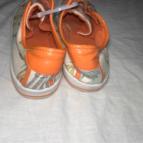 Coach Canvas Sneakers with Orange Trim - Picture 5 of 8